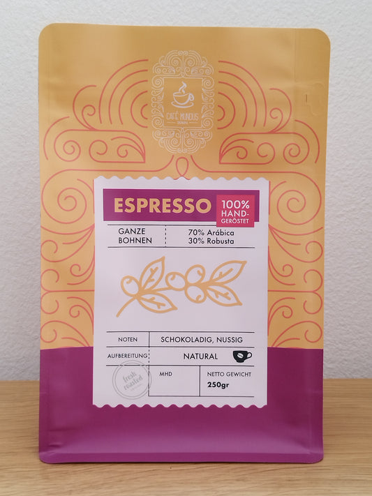 Espresso mit 70% Arábica und 30% Robusta